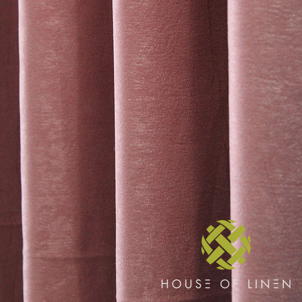 Soft Burgandy curtains - House of Linen